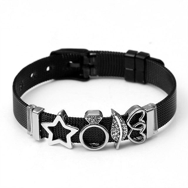 Golden Love Two-tone Stainless Steel Mesh Bracelets - lightofjuwelen