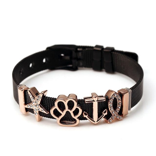 Golden Love Two-tone Stainless Steel Mesh Bracelets - lightofjuwelen