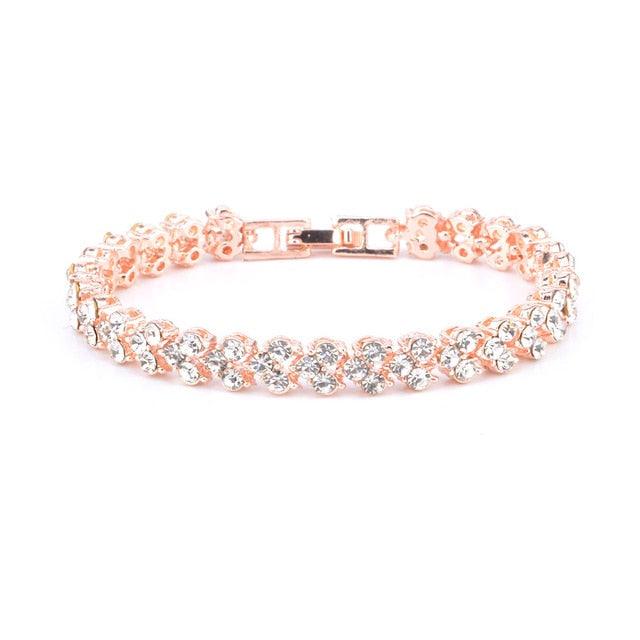 Exquisite Luxury Roman Crystal Bracelet For Women Wedding Gift lightofjuwelen rose gold 