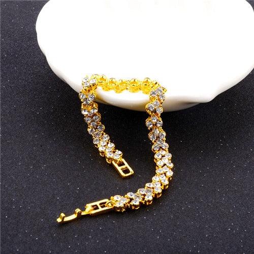 Exquisite Luxury Roman Crystal Bracelet For Women Wedding Gift lightofjuwelen gold 
