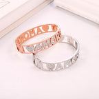 Women's 14K Golden White Crystal Letters Bracelets Gift 2022