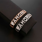 Women's 14K Golden White Crystal Letters Bracelets Gift 2022