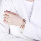 Women's 14K Golden White Crystal Letters Bracelets Gift 2022