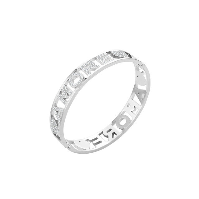 Women's 14K Golden White Crystal Letters Bracelets Gift 2022