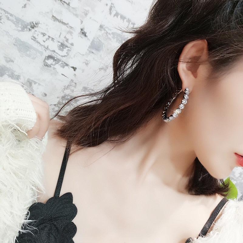 Luxury Oversize Crystal Hoop Earrings - lightofjuwelen