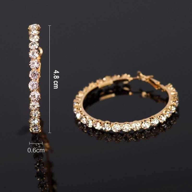 Luxury Oversize Crystal Hoop Earrings - lightofjuwelen