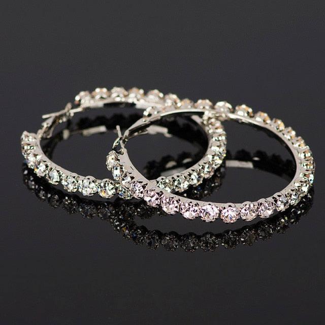Luxury Oversize Crystal Hoop Earrings - lightofjuwelen