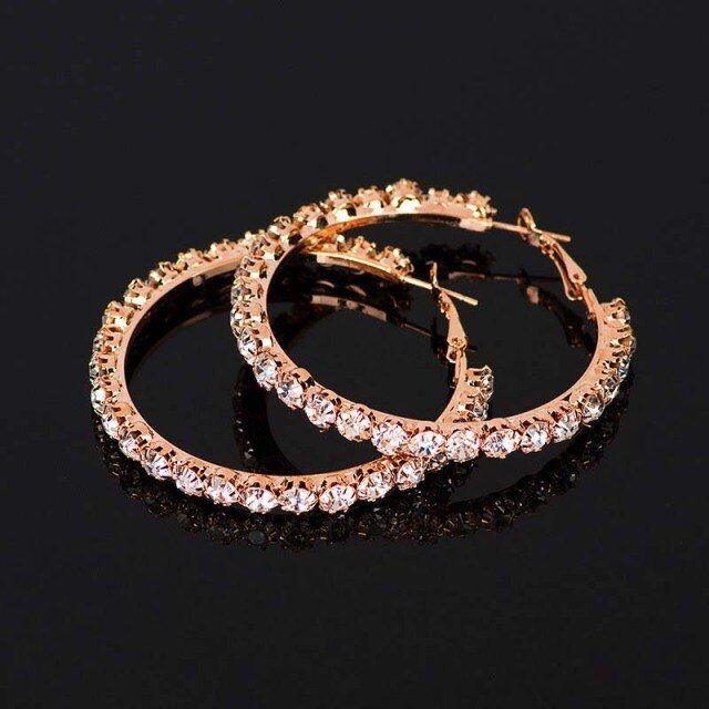 Luxury Oversize Crystal Hoop Earrings - lightofjuwelen