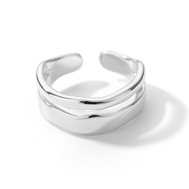 925 Silver Plated Vintage Adjutsable Rings for Women Couple Gift