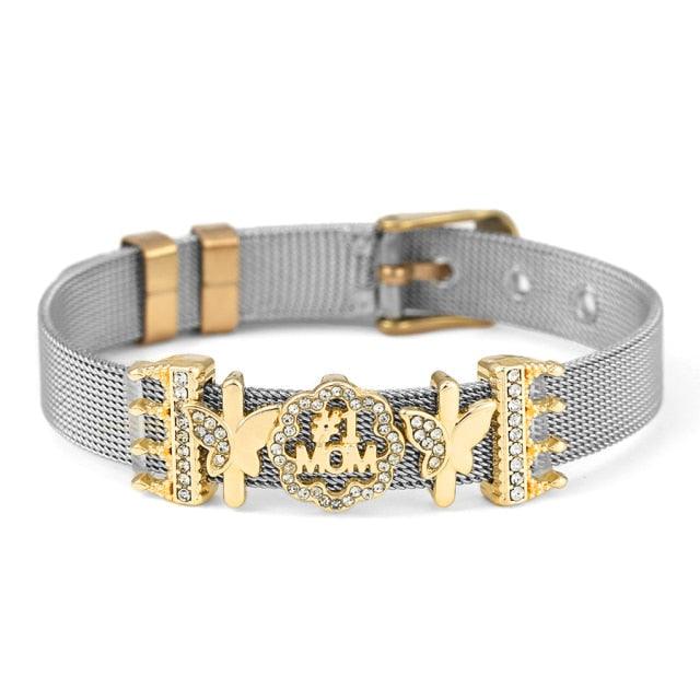 Golden Love Two-tone Stainless Steel Mesh Bracelets - lightofjuwelen