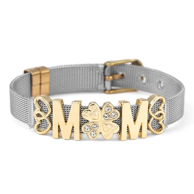 Golden Love Two-tone Stainless Steel Mesh Bracelets - lightofjuwelen