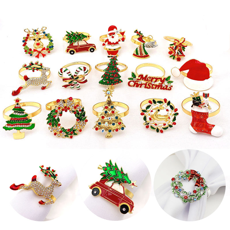 Christmas Napkin Ring Holder Xmas Table Decoration