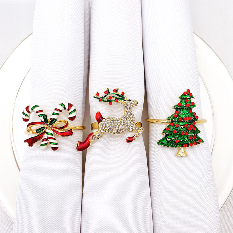 Christmas Napkin Ring Holder Xmas Table Decoration