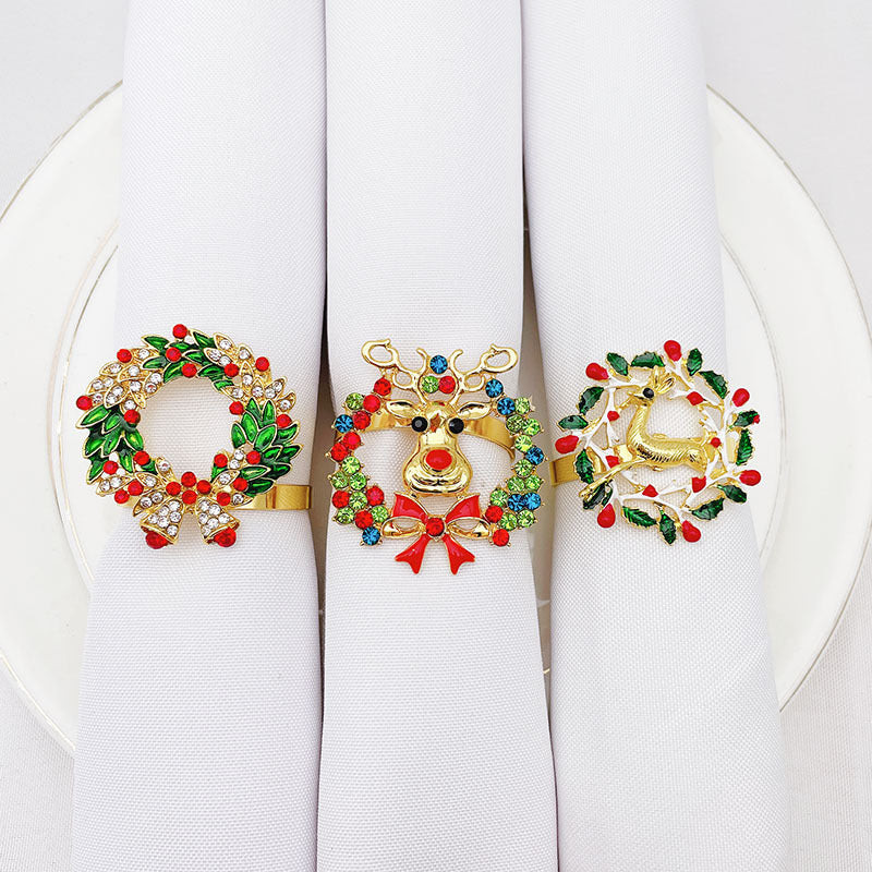 Christmas Napkin Ring Holder Xmas Table Decoration