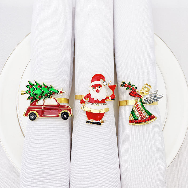 Christmas Napkin Ring Holder Xmas Table Decoration