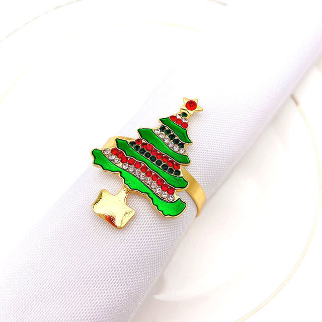 Christmas Napkin Ring Holder Xmas Table Decoration