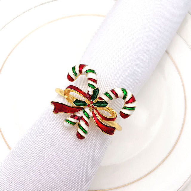 Christmas Napkin Ring Holder Xmas Table Decoration