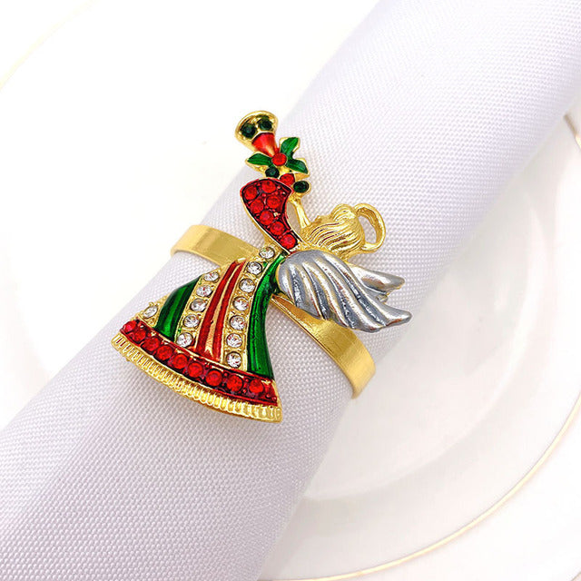 Christmas Napkin Ring Holder Xmas Table Decoration