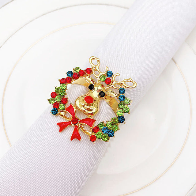 Christmas Napkin Ring Holder Xmas Table Decoration