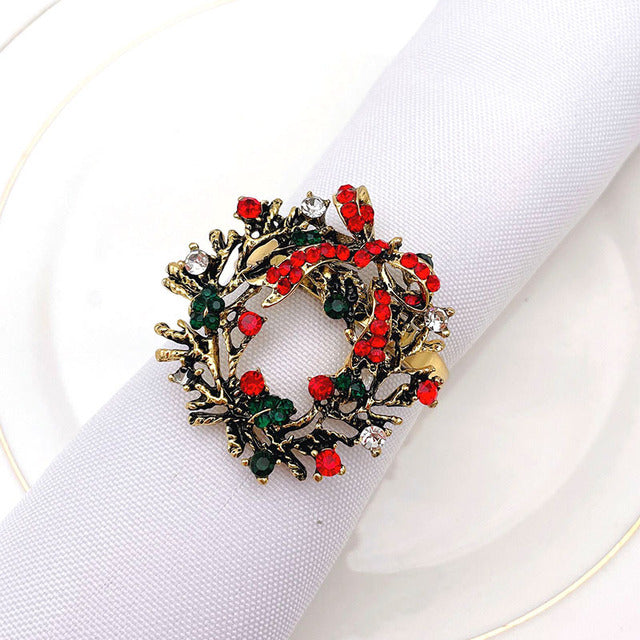 Christmas Napkin Ring Holder Xmas Table Decoration