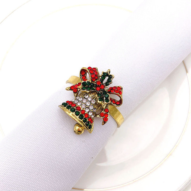 Christmas Napkin Ring Holder Xmas Table Decoration
