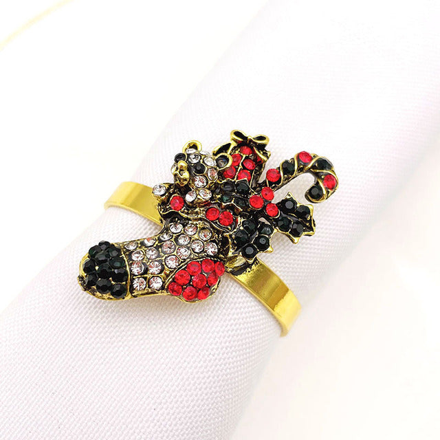 Christmas Napkin Ring Holder Xmas Table Decoration