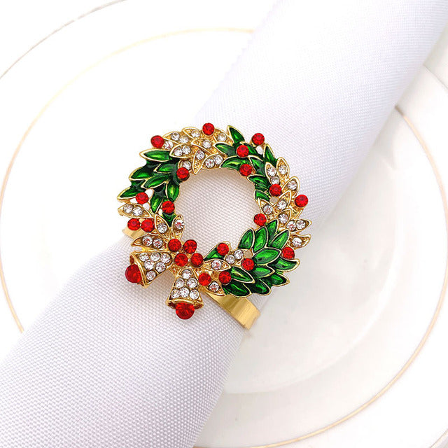 Christmas Napkin Ring Holder Xmas Table Decoration