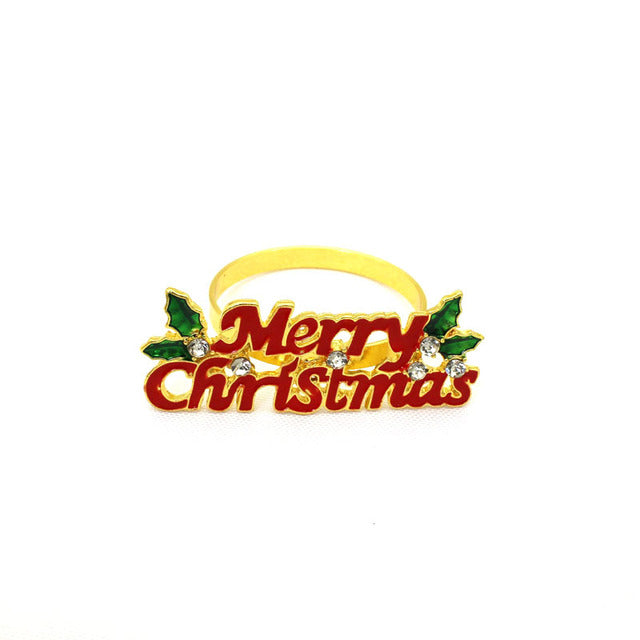 Christmas Napkin Ring Holder Xmas Table Decoration