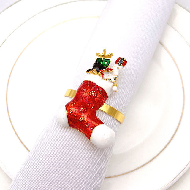 Christmas Napkin Ring Holder Xmas Table Decoration