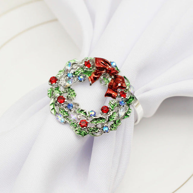Christmas Napkin Ring Holder Xmas Table Decoration