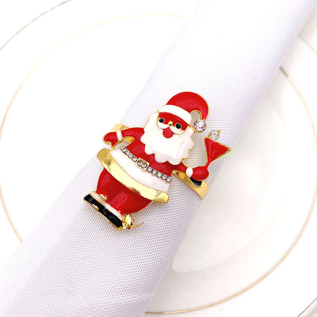 Christmas Napkin Ring Holder Xmas Table Decoration