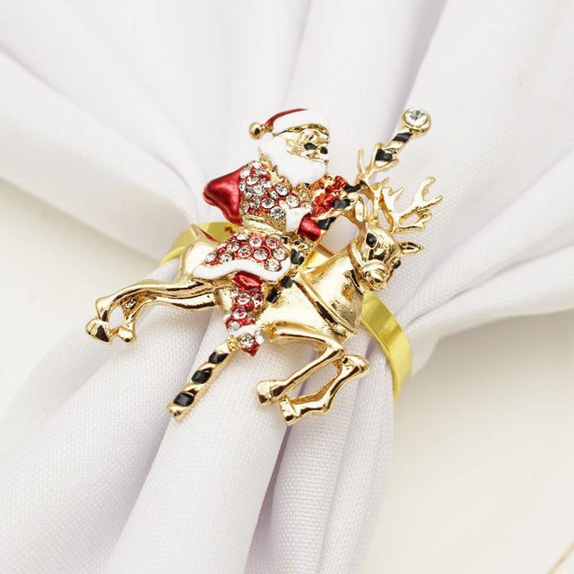 Christmas Napkin Ring Holder Xmas Table Decoration