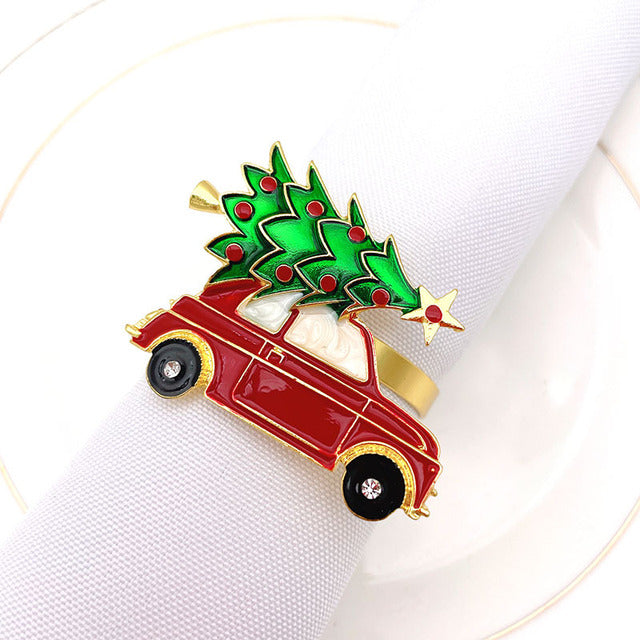 Christmas Napkin Ring Holder Xmas Table Decoration