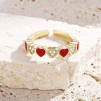 Burning Heart Maid of Honor Ring for Wedding and Friendship Gift - lightofjuwelen