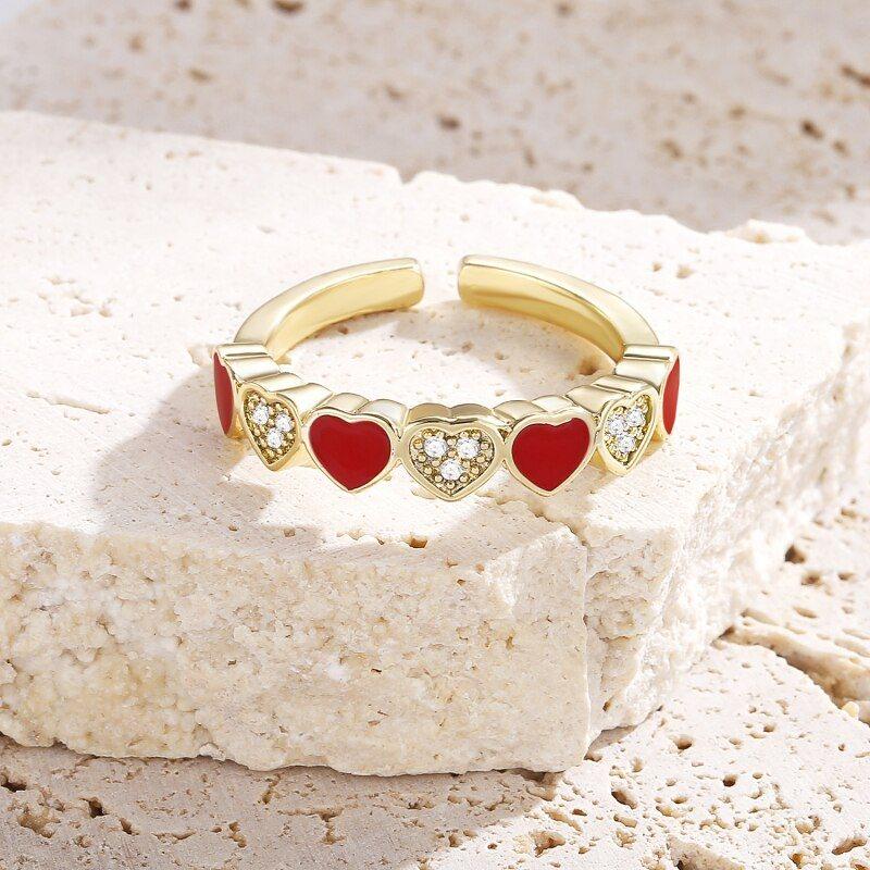 Burning Heart Maid of Honor Ring for Wedding and Friendship Gift - lightofjuwelen