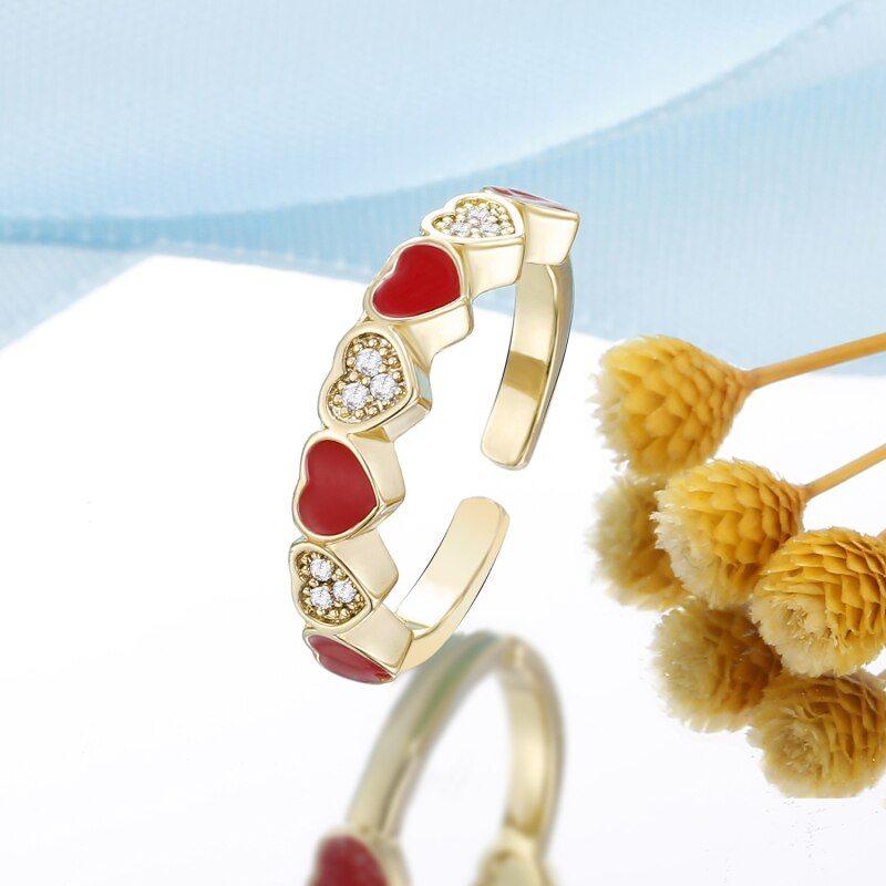 Burning Heart Maid of Honor Ring for Wedding and Friendship Gift - lightofjuwelen