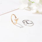 925 Sterling Silver Plated Rings Adjustble Cute Mermaid For Women