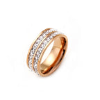 18K Rose Gold Plated Rings For Women Engagement Wedding