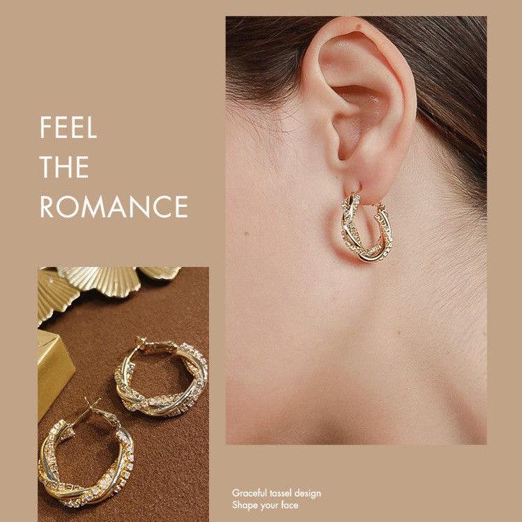 Spiral Winding High Sense Matching Earrings lightofjuwelen 