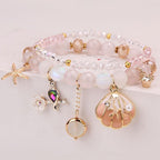 Sparkly Crystal Charm Bracelet Bangle with Gift Box Set for Girls