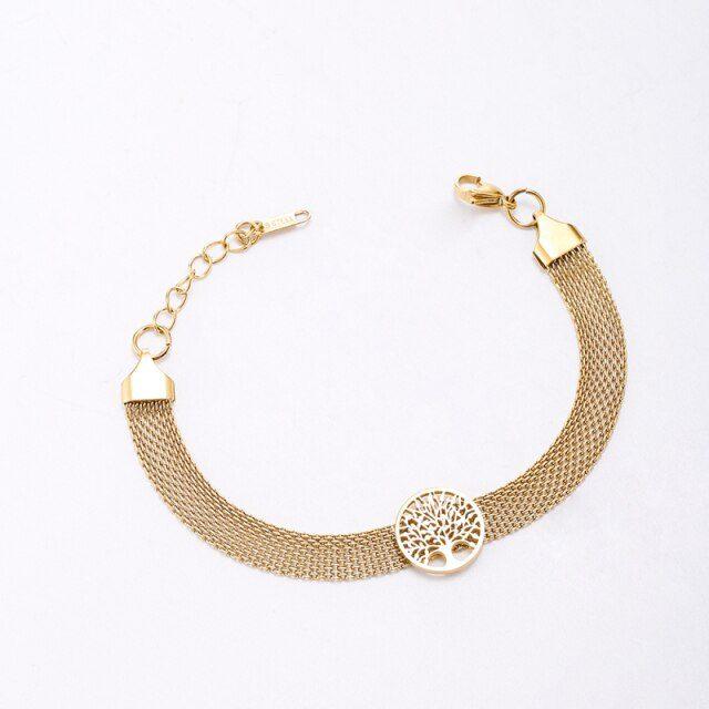 Tree of Life Golden Charms Bracelet bracelets lightofjuwelen tree of life 