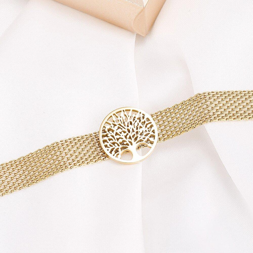 Tree of Life Golden Charms Bracelet bracelets lightofjuwelen 