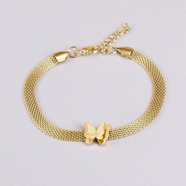 Tree of Life Golden Charms Bracelet bracelets lightofjuwelen butterfly 