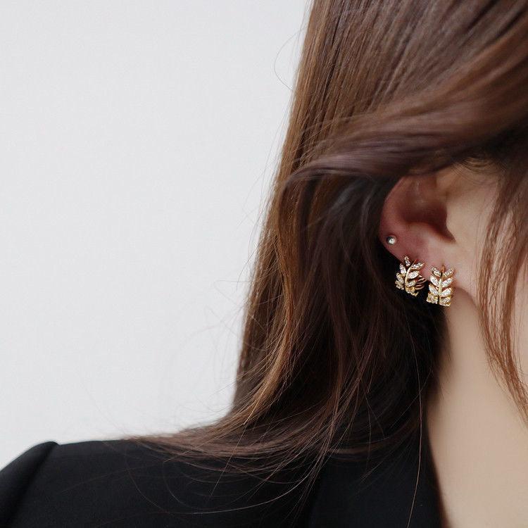 Versatile Personality Golden Leaf Earrings Stud lightofjuwelen 
