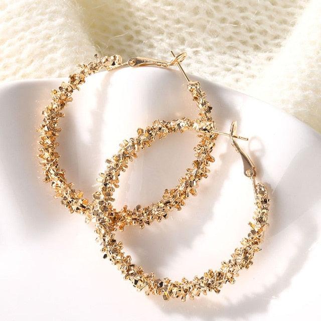 Versatile Style Dance Party Hoop Earrings earrings lightofjuwelen Gold-color 